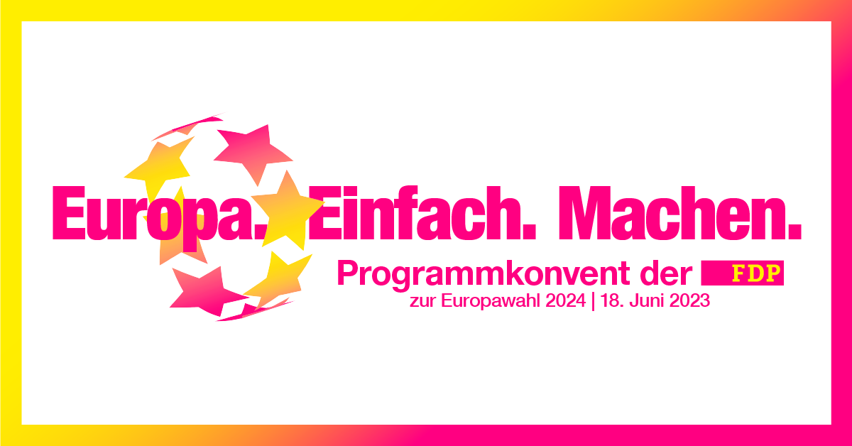 Digitaler Programmkonvent zur Europawahl 2024 FDP