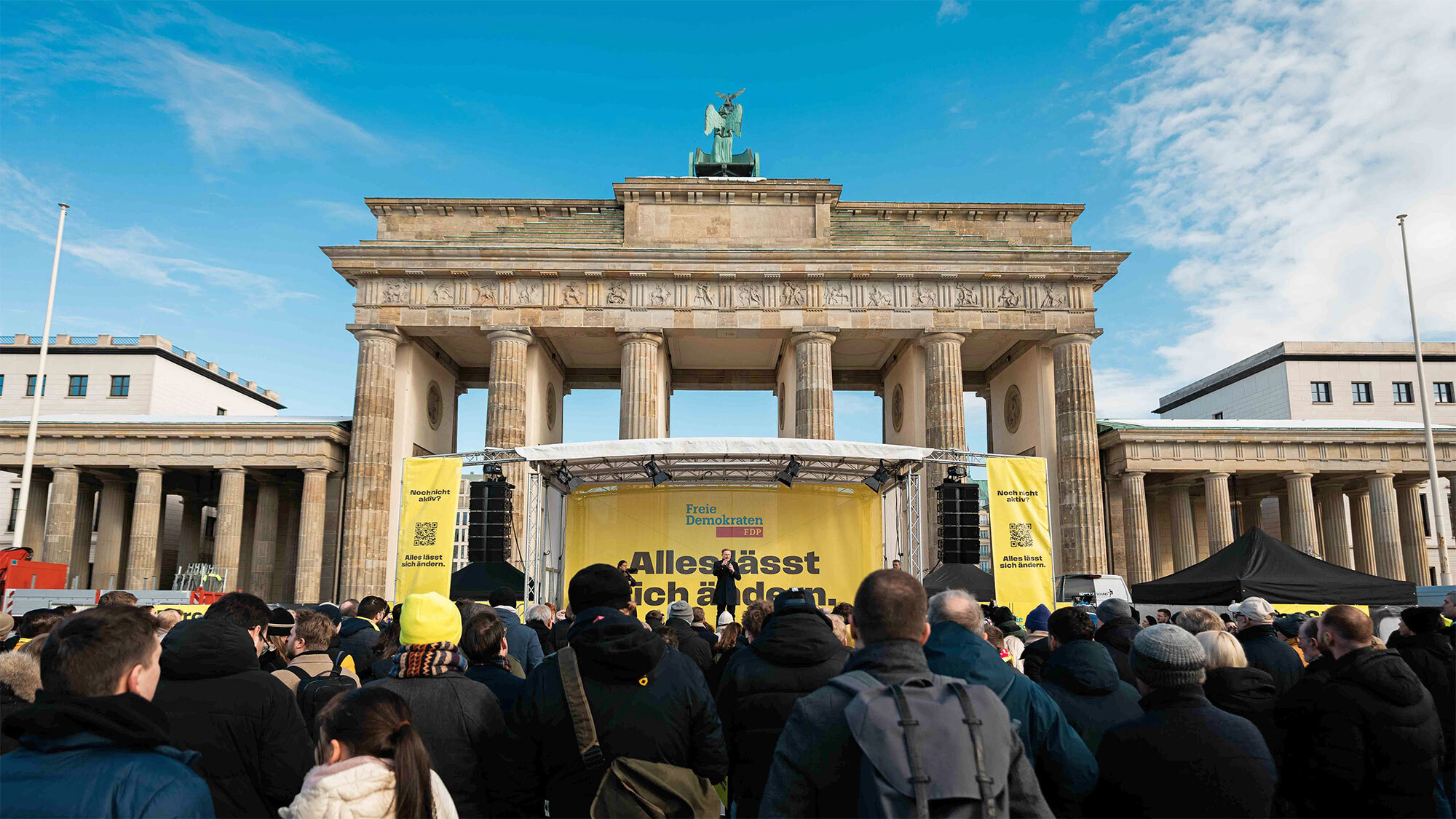 Christian Lindner am Brandenburger Tor