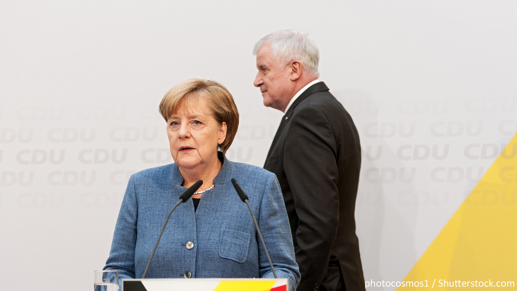 Angela Merkel und Horst Seehofer. Bild: photocosmos1 / Shutterstock.com