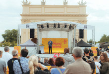 Christian Lindner beim Wahlkampfauftritt in Potsdam am 2. August 2024.